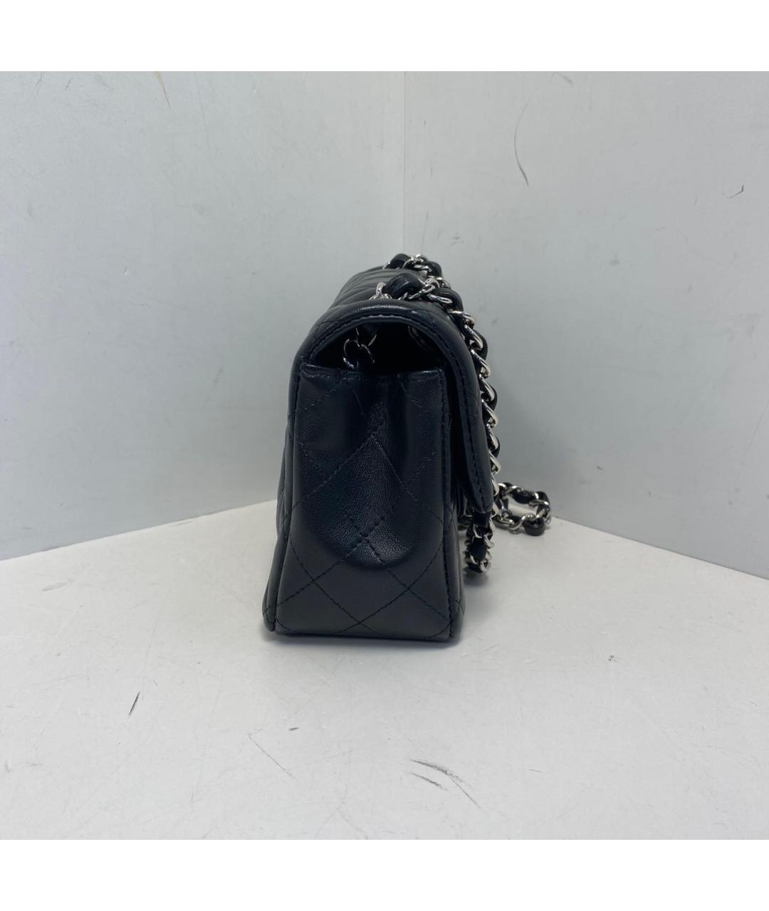CHANEL Черная кожаная сумка через плечо, фото 8