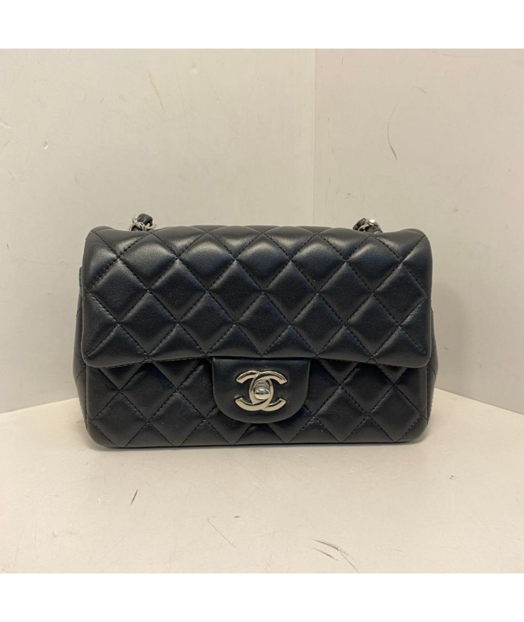 CHANEL Черная кожаная сумка через плечо, фото 7