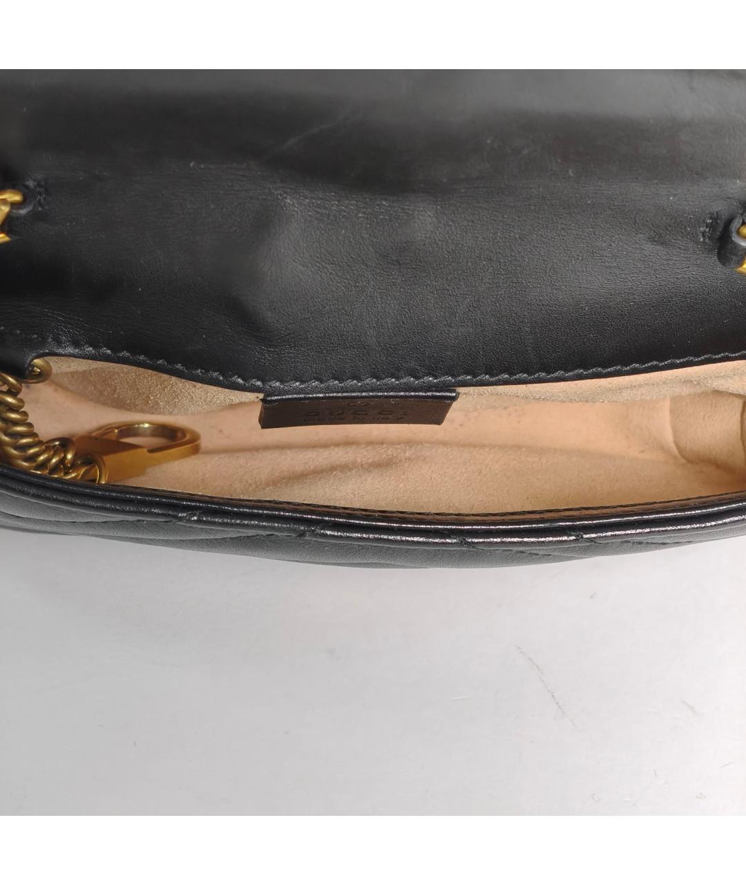 GUCCI Черная кожаная сумка через плечо, фото 7