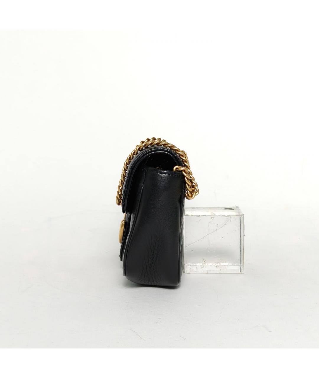 GUCCI Черная кожаная сумка через плечо, фото 3