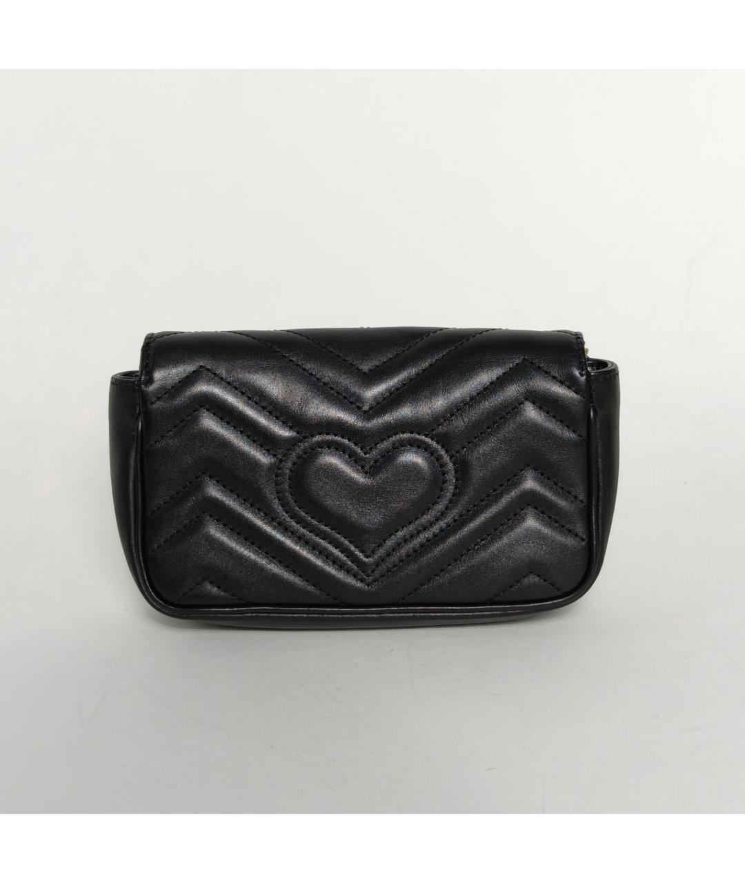 GUCCI Черная кожаная сумка через плечо, фото 4