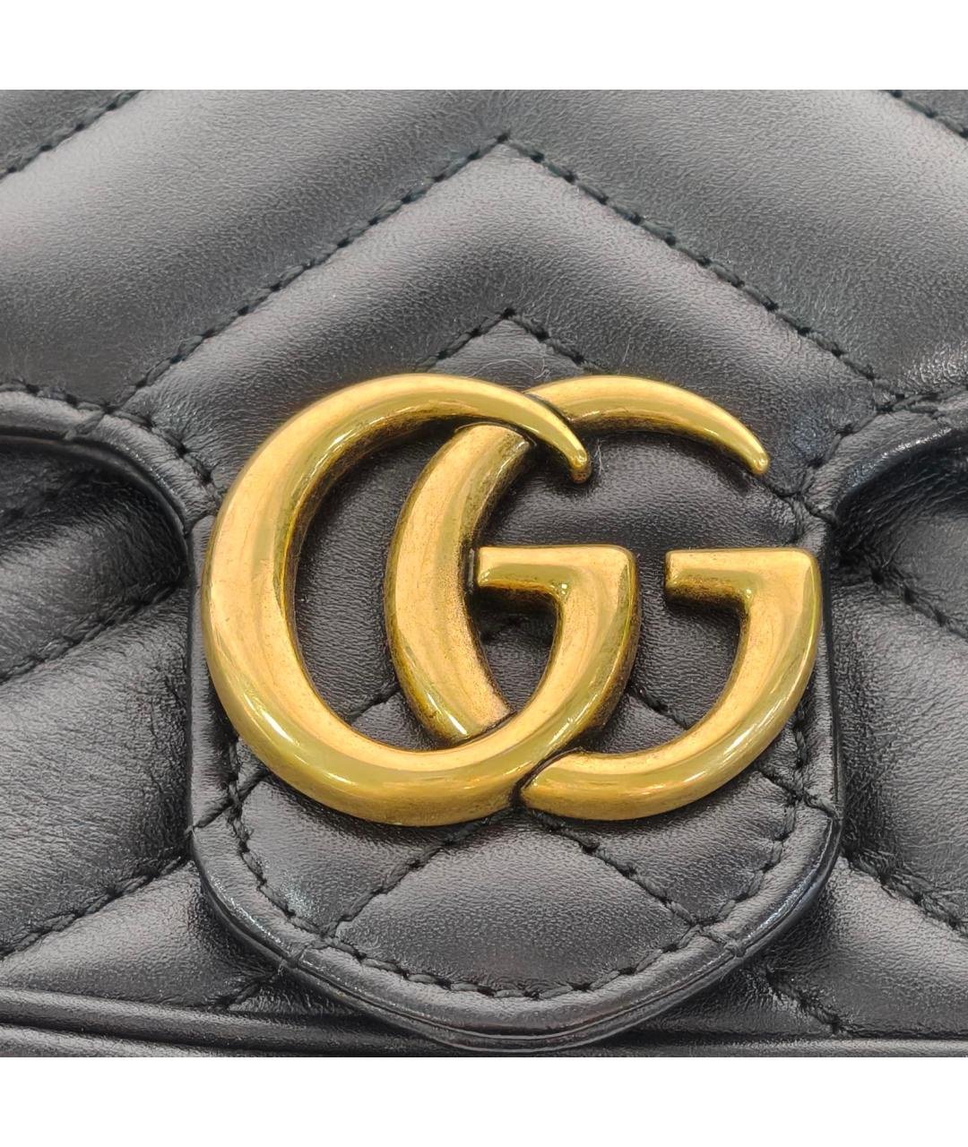 GUCCI Черная кожаная сумка через плечо, фото 8