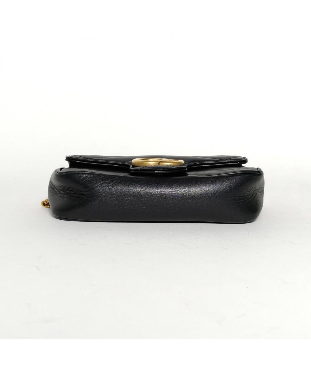 GUCCI Черная кожаная сумка через плечо, фото 6