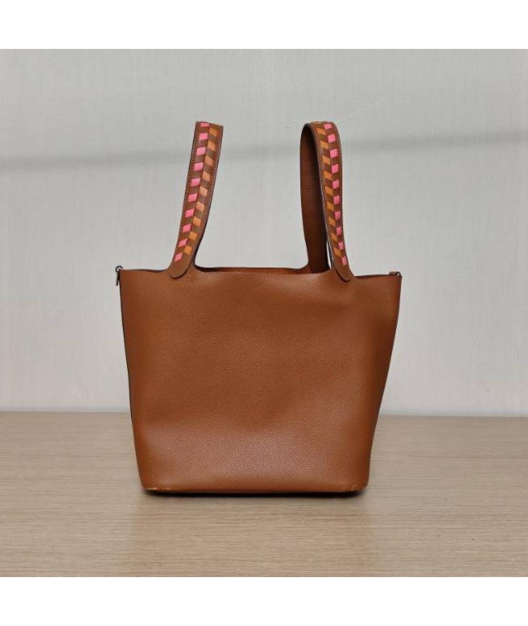 HERMES Коричневая кожаная сумка через плечо, фото 2