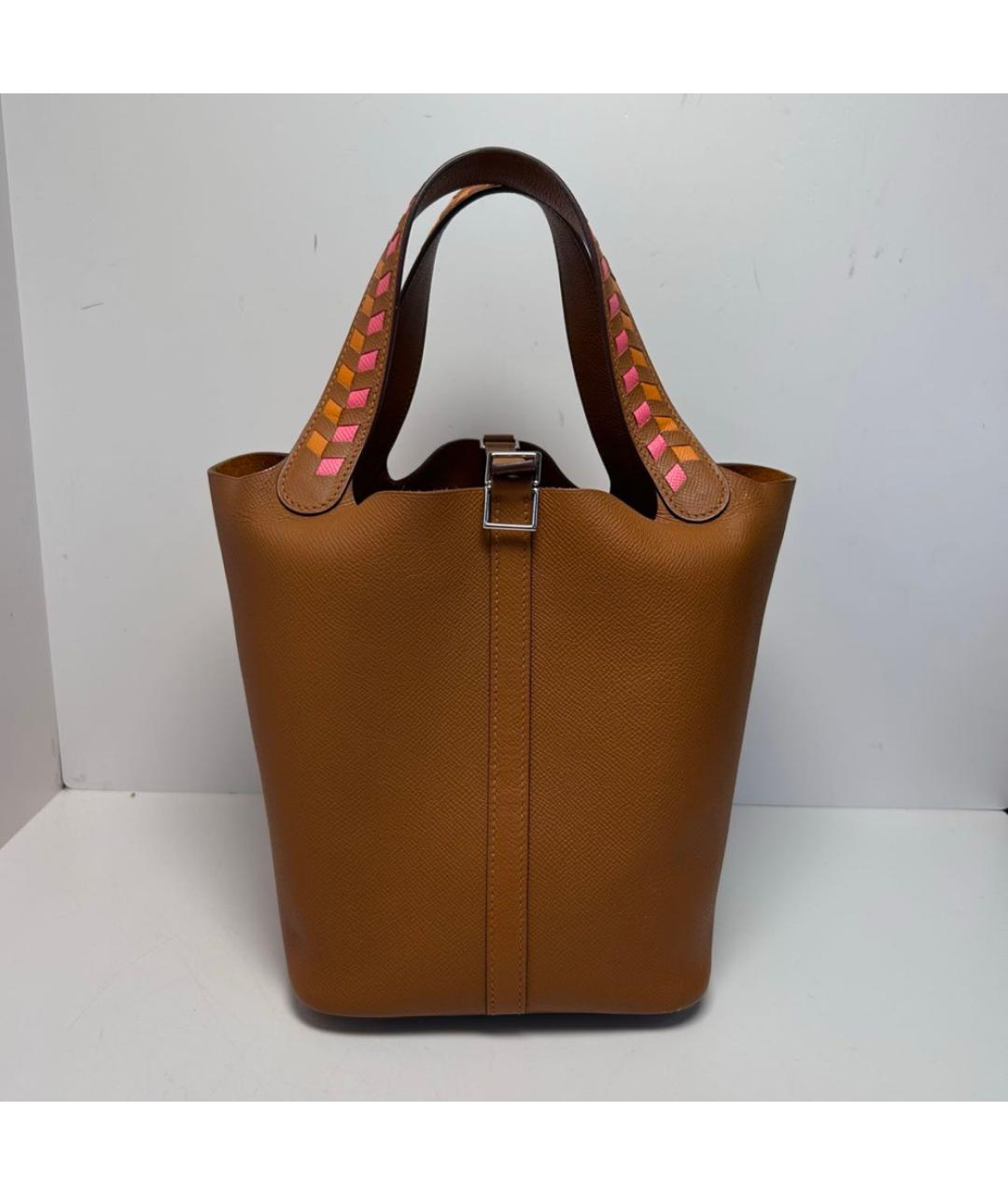 HERMES Коричневая кожаная сумка через плечо, фото 8