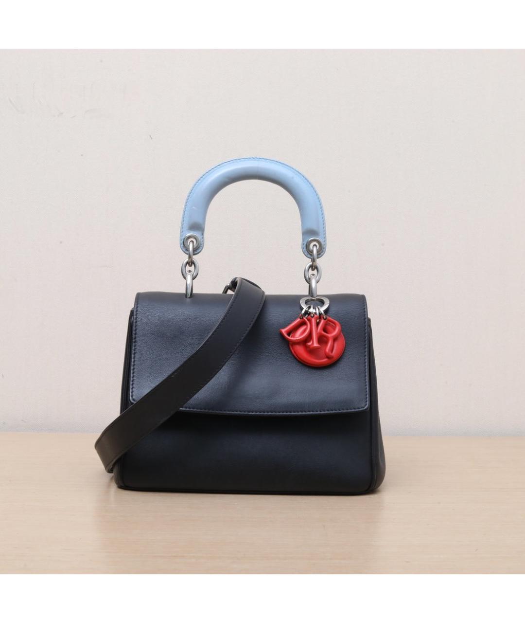 CHRISTIAN DIOR Черная кожаная сумка через плечо, фото 3