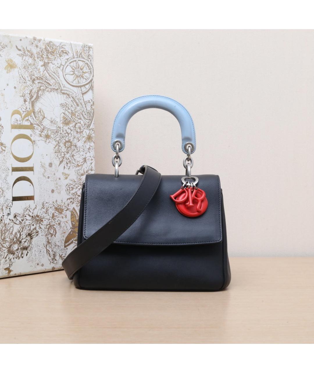 CHRISTIAN DIOR Черная кожаная сумка через плечо, фото 2