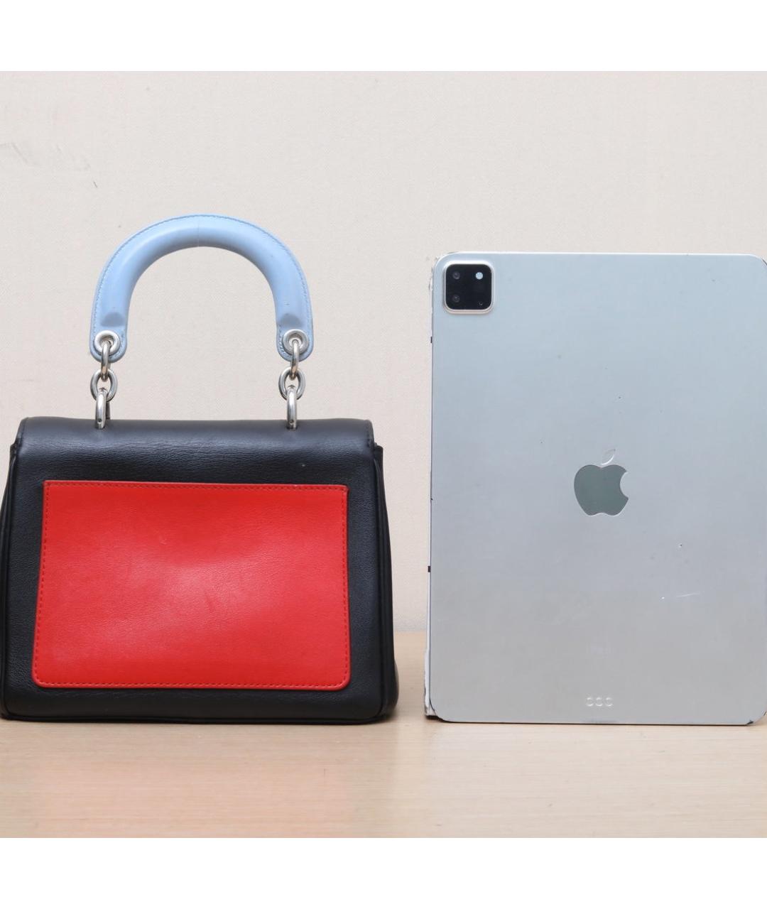 CHRISTIAN DIOR Черная кожаная сумка через плечо, фото 6