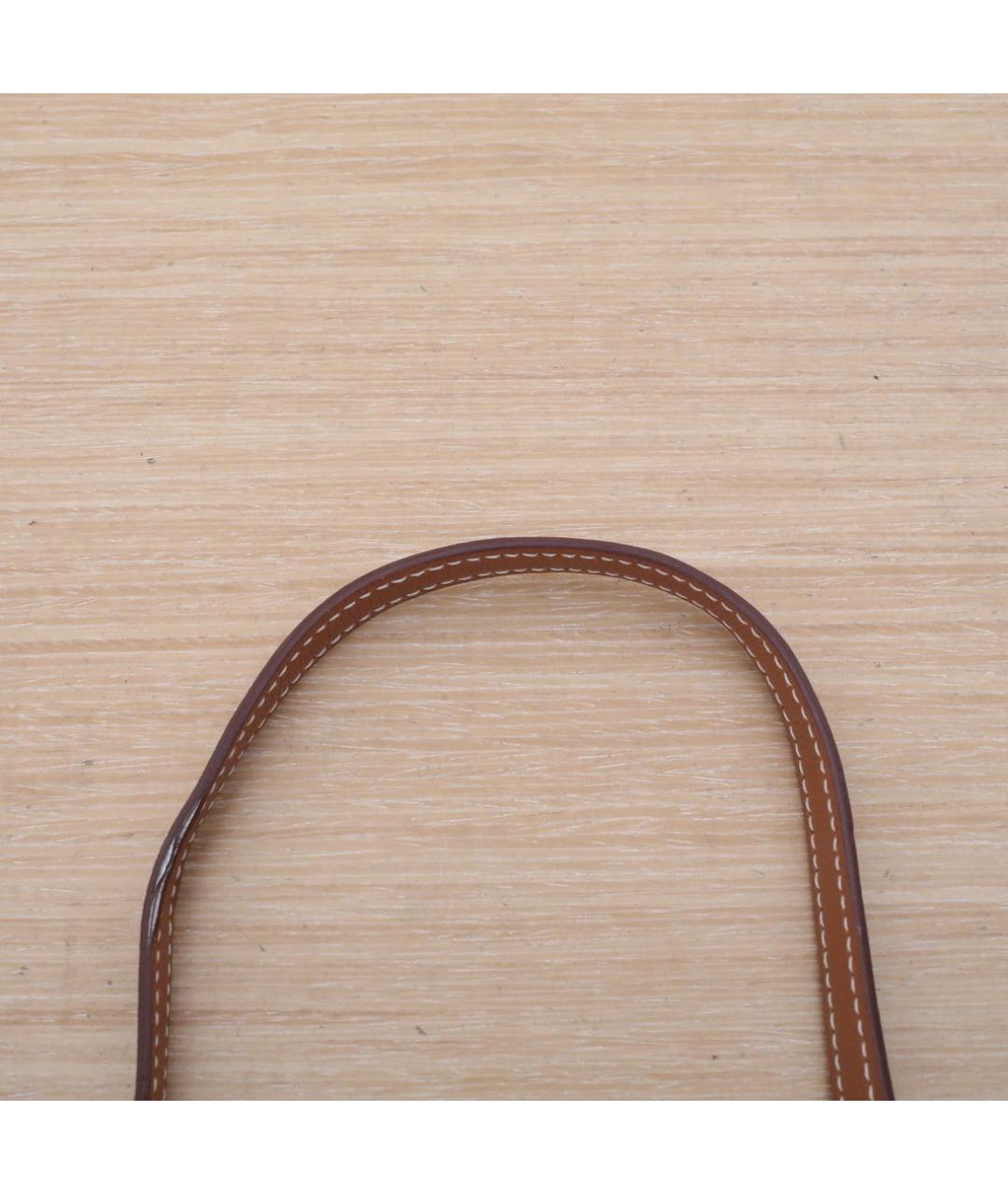 HERMES Коричневая кожаная сумка через плечо, фото 9