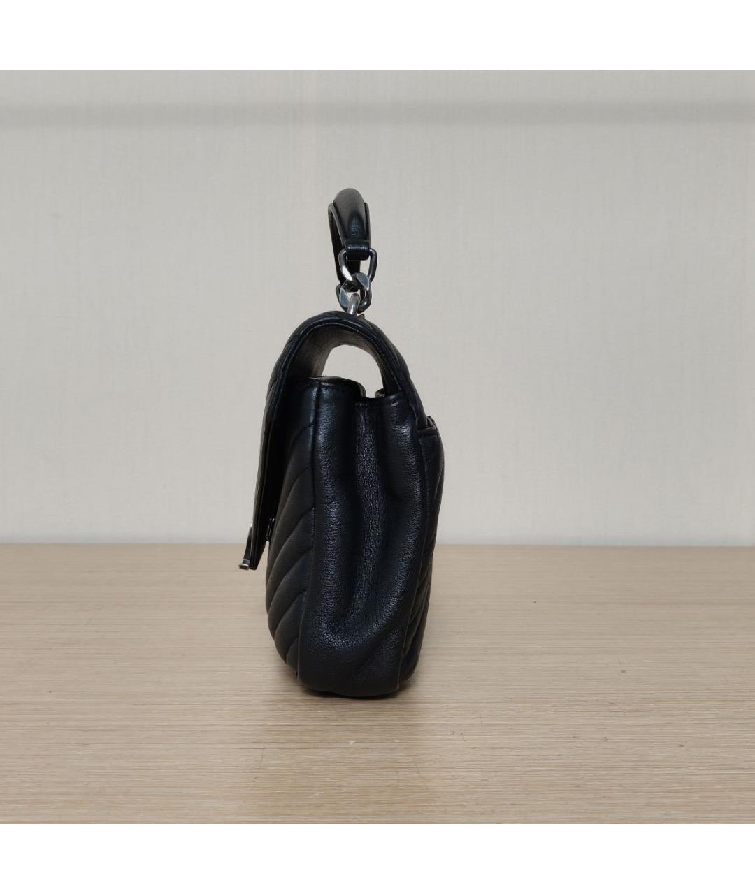 SAINT LAURENT Черная кожаная сумка через плечо, фото 3