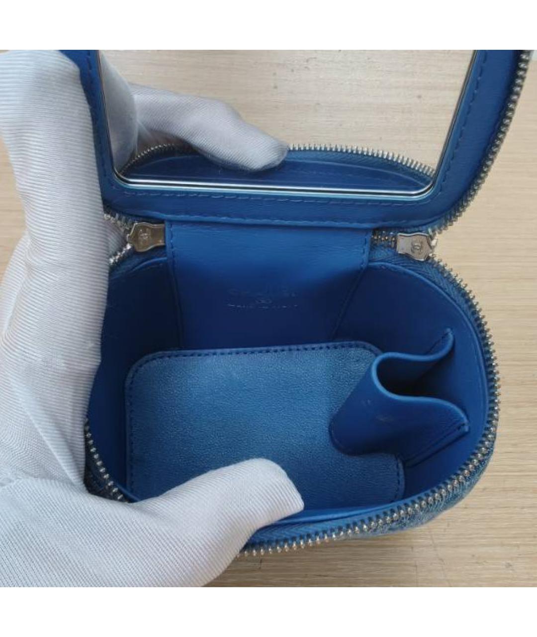 CHANEL Темно-синяя деним сумка через плечо, фото 7