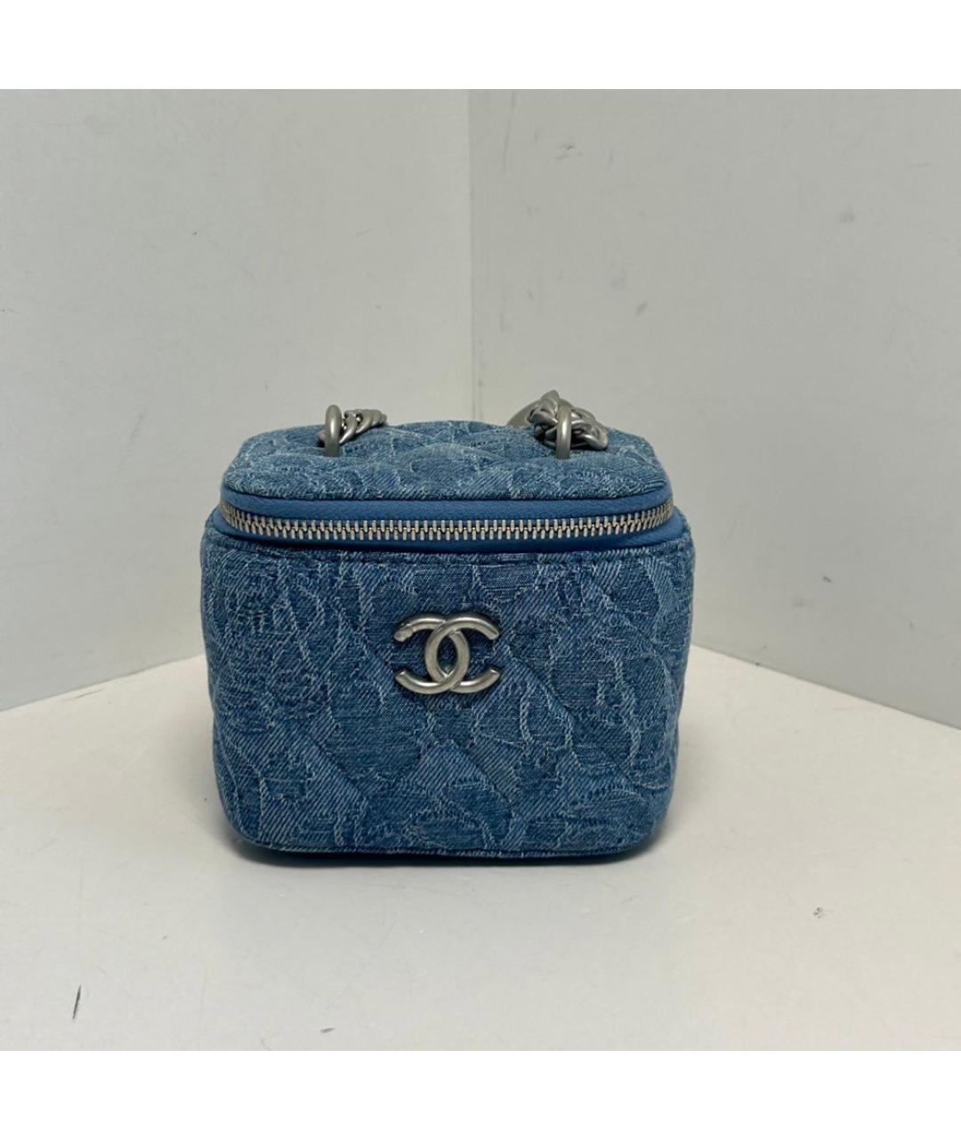 CHANEL Темно-синяя деним сумка через плечо, фото 8