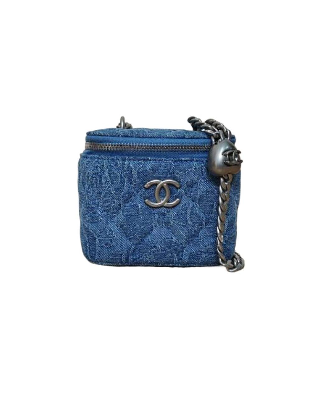 CHANEL Темно-синяя деним сумка через плечо, фото 1