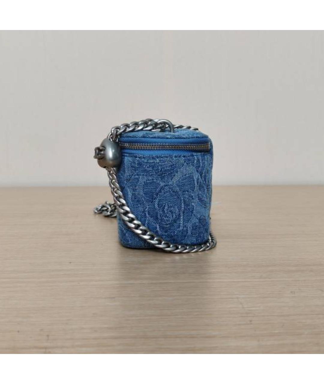 CHANEL Темно-синяя деним сумка через плечо, фото 3