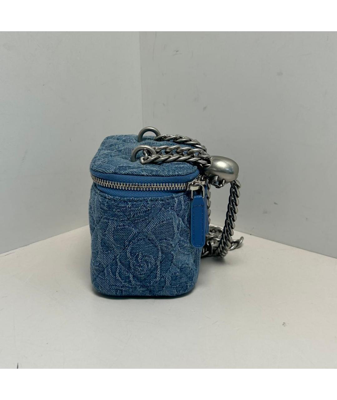 CHANEL Темно-синяя деним сумка через плечо, фото 9