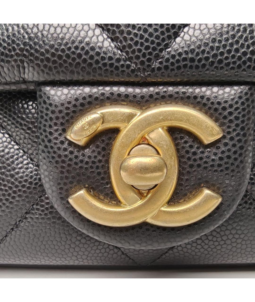 CHANEL Черная кожаная сумка через плечо, фото 8