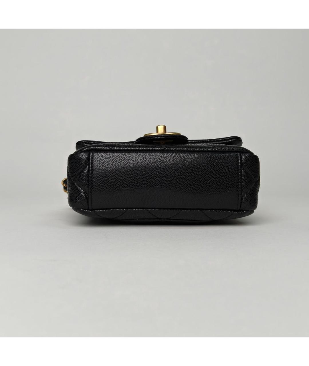 CHANEL Черная кожаная сумка через плечо, фото 6