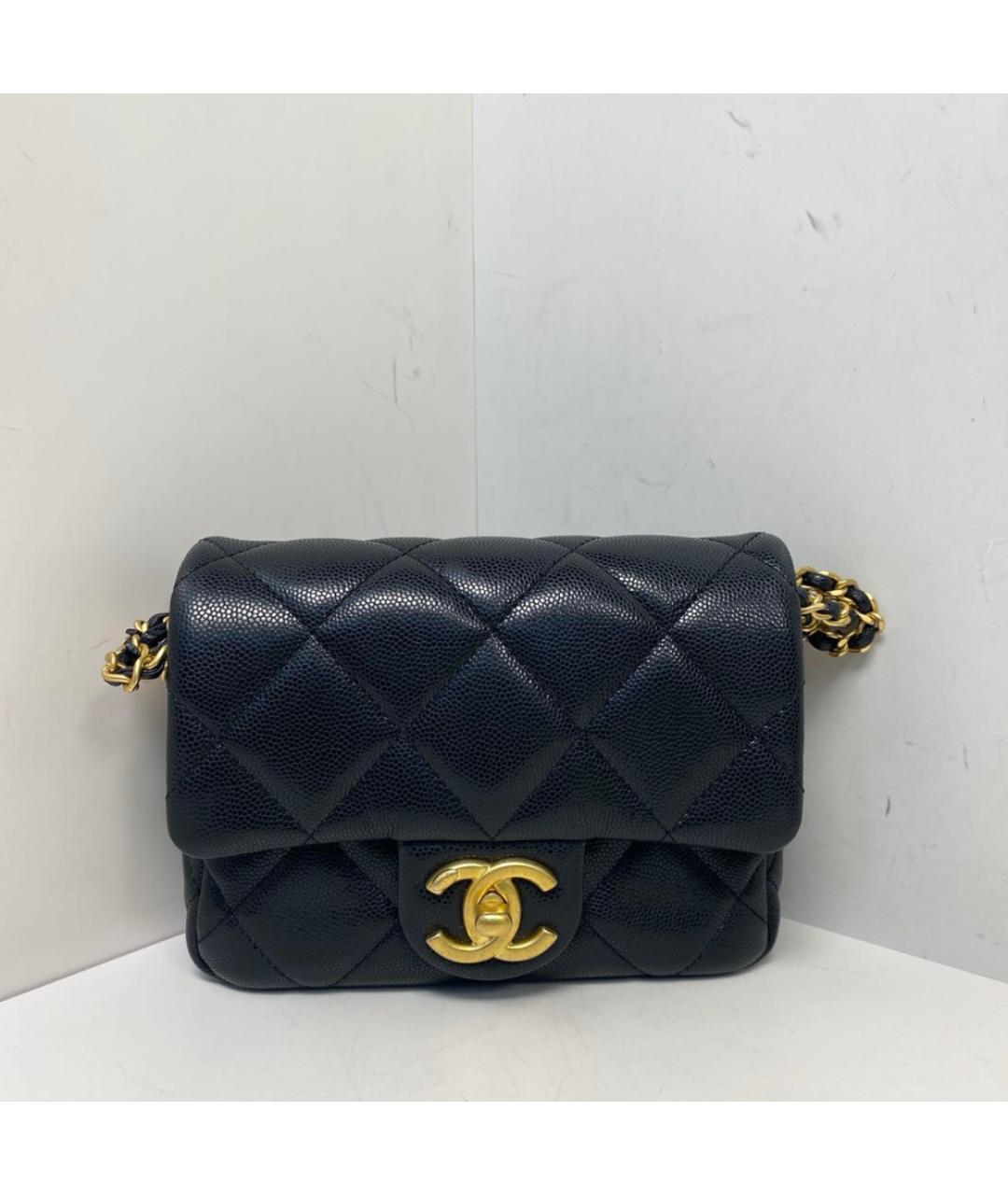 CHANEL Черная кожаная сумка через плечо, фото 9