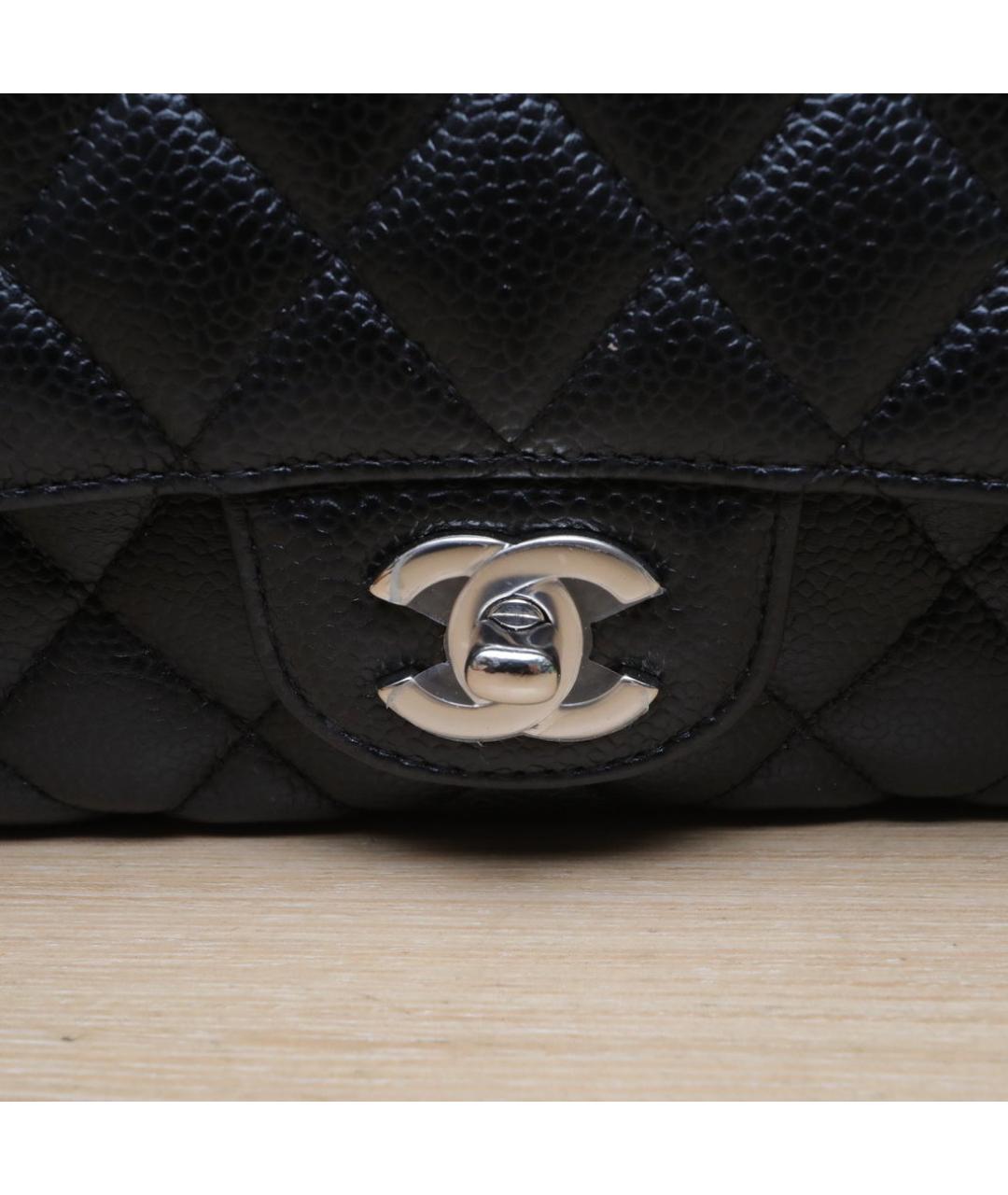 CHANEL Черная кожаная сумка через плечо, фото 8