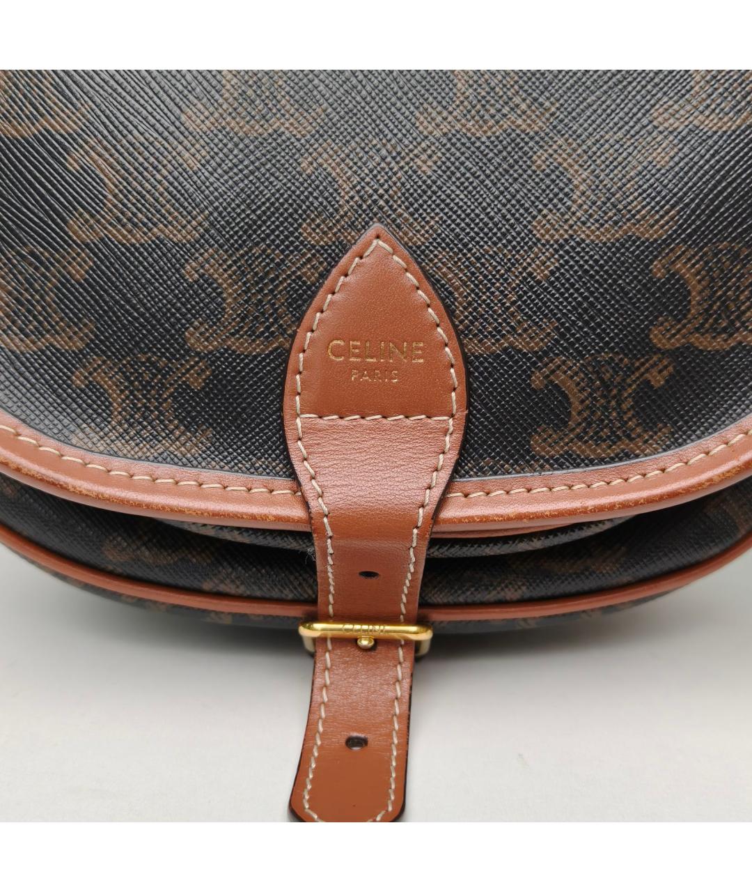 CELINE Коричневая сумка через плечо, фото 7