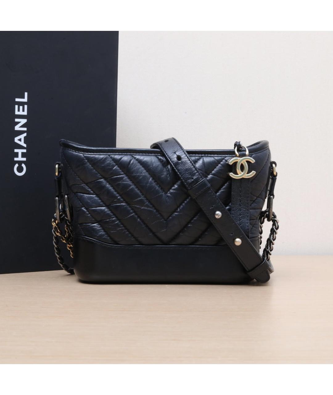 CHANEL Черная кожаная сумка через плечо, фото 2