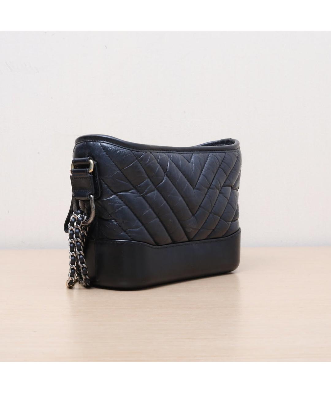 CHANEL Черная кожаная сумка через плечо, фото 6