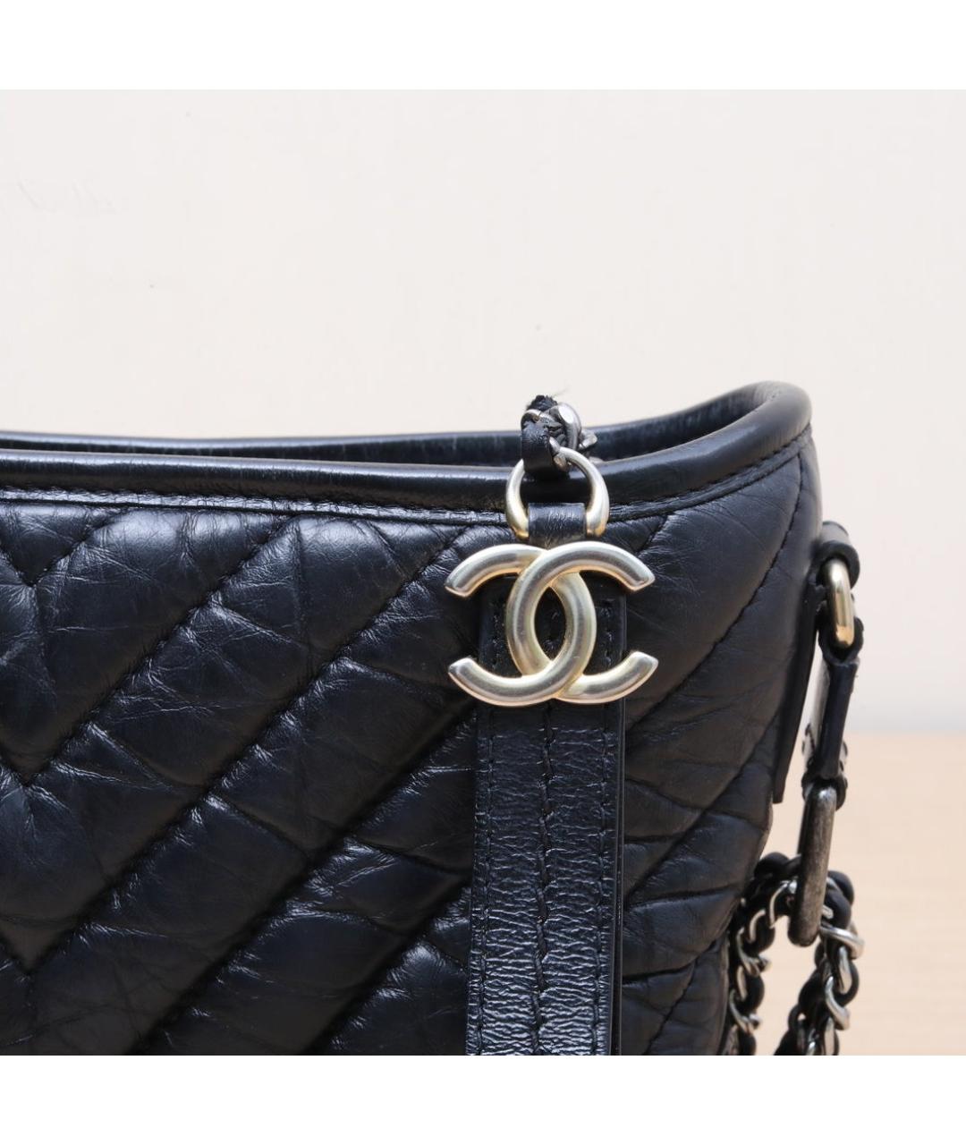 CHANEL Черная кожаная сумка через плечо, фото 8