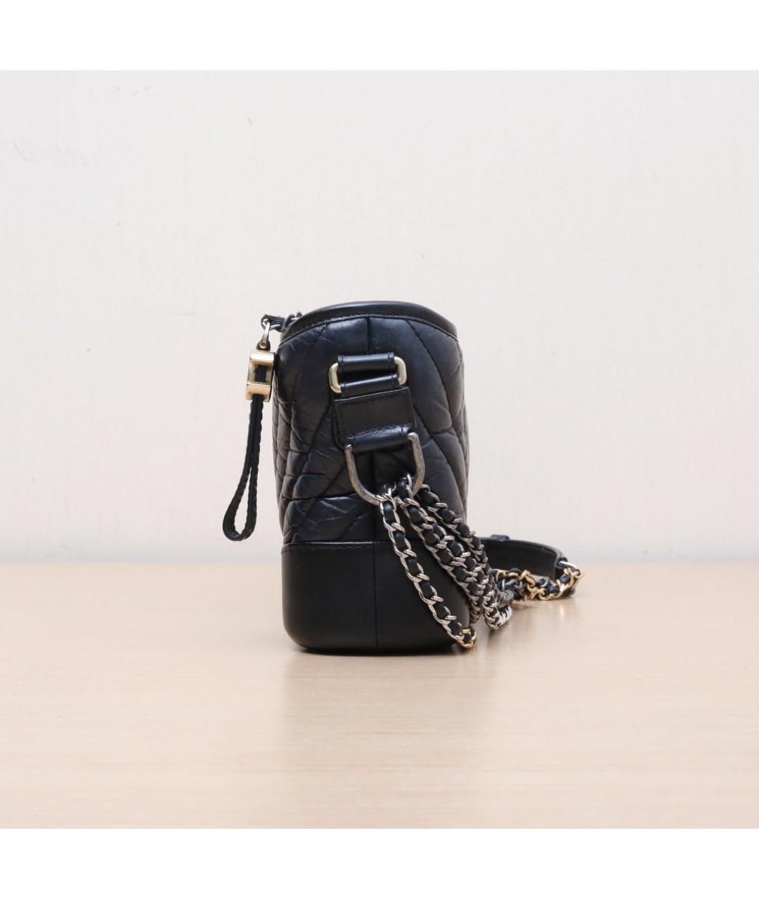 CHANEL Черная кожаная сумка через плечо, фото 5