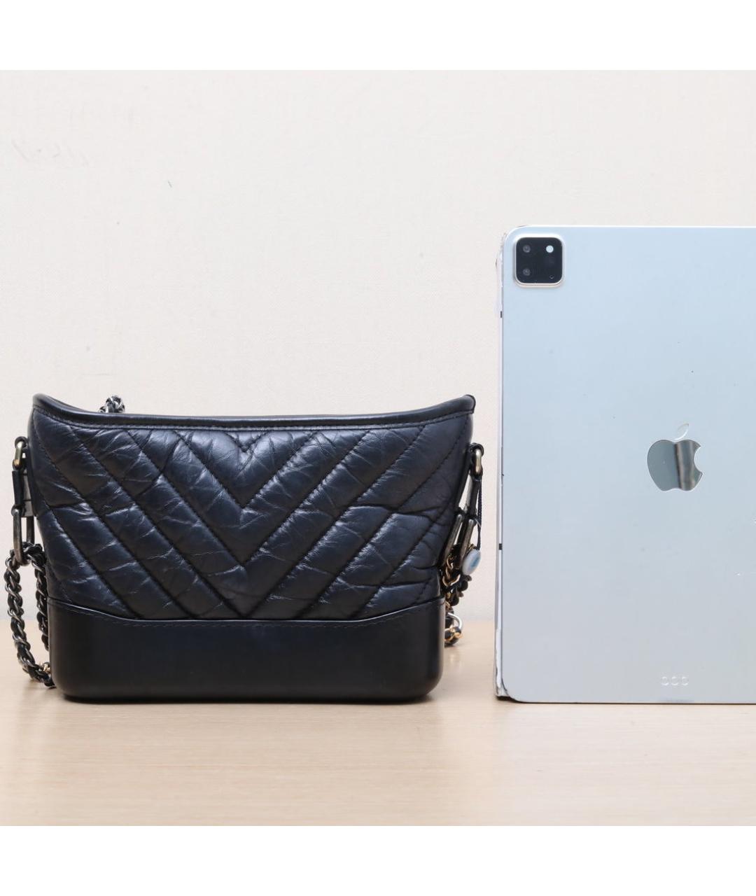 CHANEL Черная кожаная сумка через плечо, фото 7