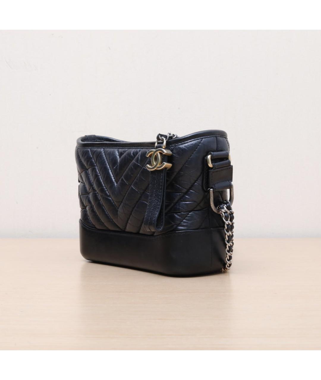 CHANEL Черная кожаная сумка через плечо, фото 4