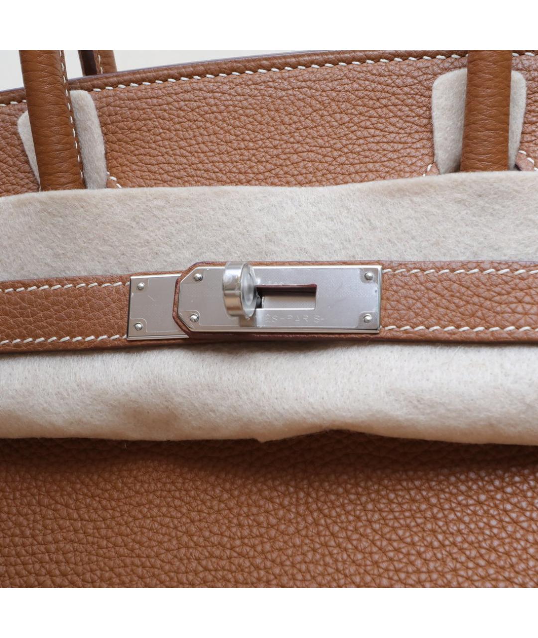 HERMES Коричневая кожаная сумка через плечо, фото 8