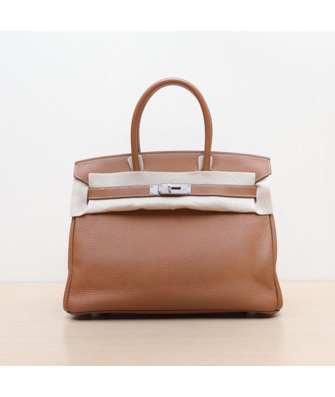 HERMES Коричневая кожаная сумка через плечо, фото 3