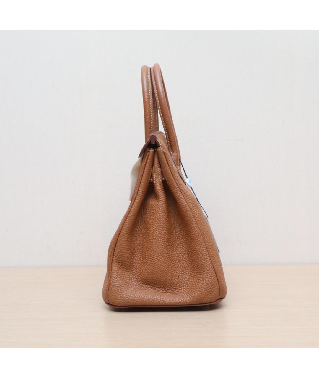 HERMES Коричневая кожаная сумка через плечо, фото 5