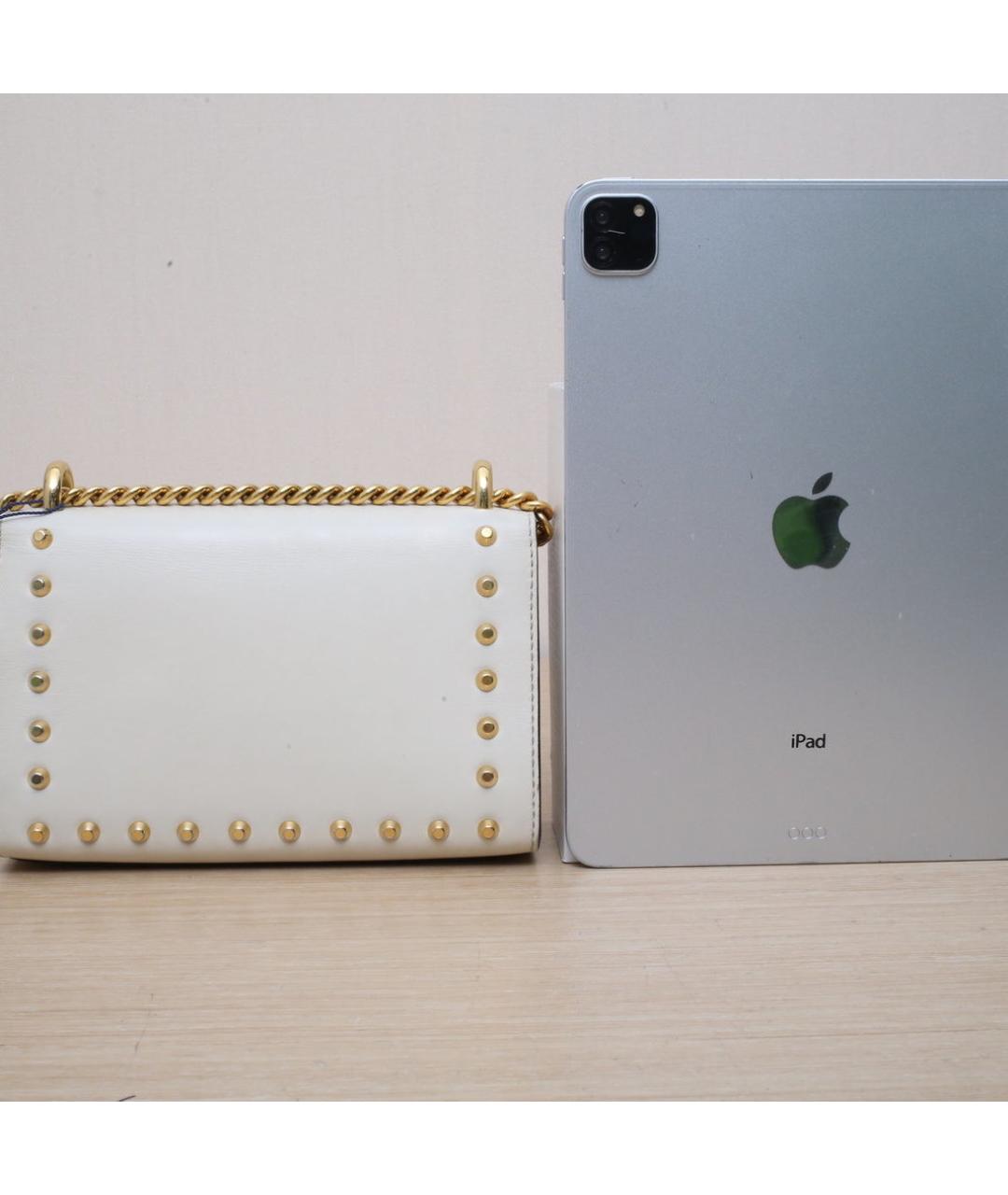 GUCCI Белая кожаная сумка через плечо, фото 7