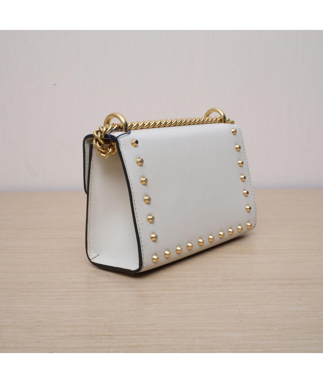 GUCCI Белая кожаная сумка через плечо, фото 6