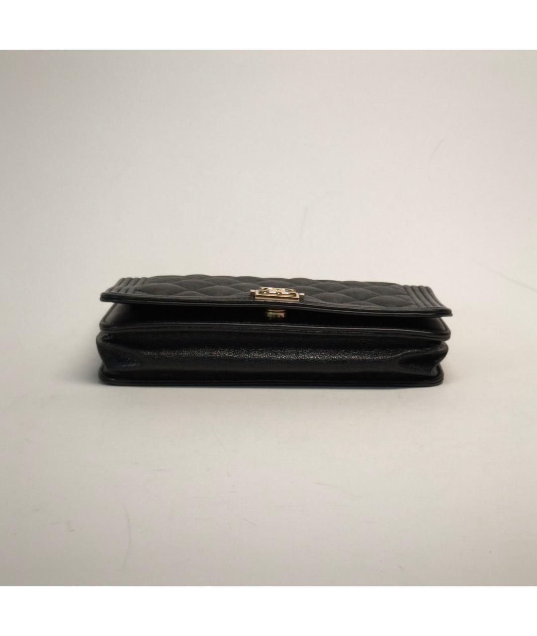 CHANEL Черная кожаная сумка через плечо, фото 6