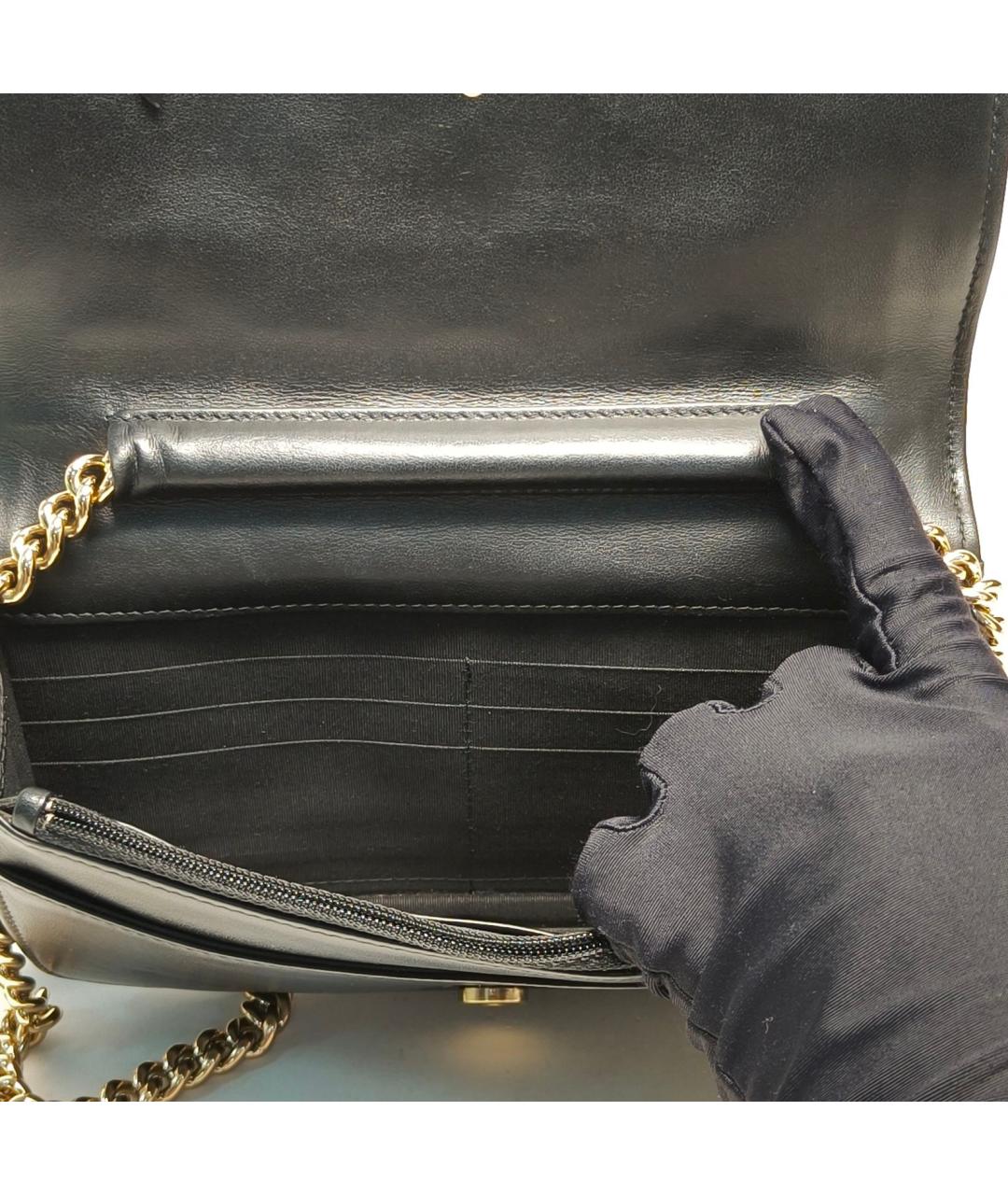 CHANEL Черная кожаная сумка через плечо, фото 8