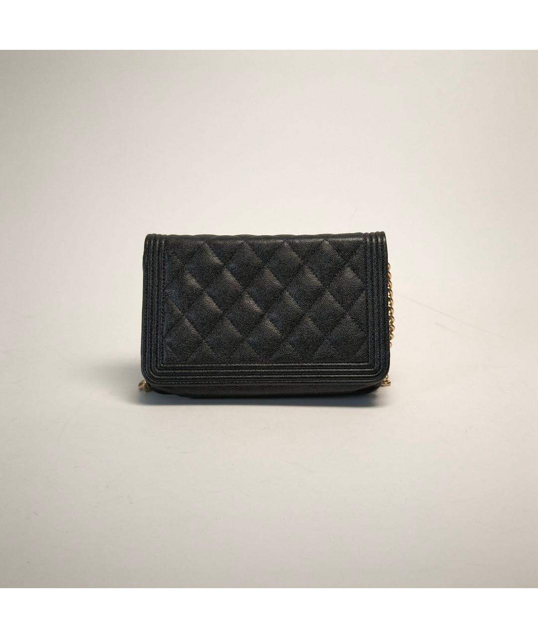 CHANEL Черная кожаная сумка через плечо, фото 3