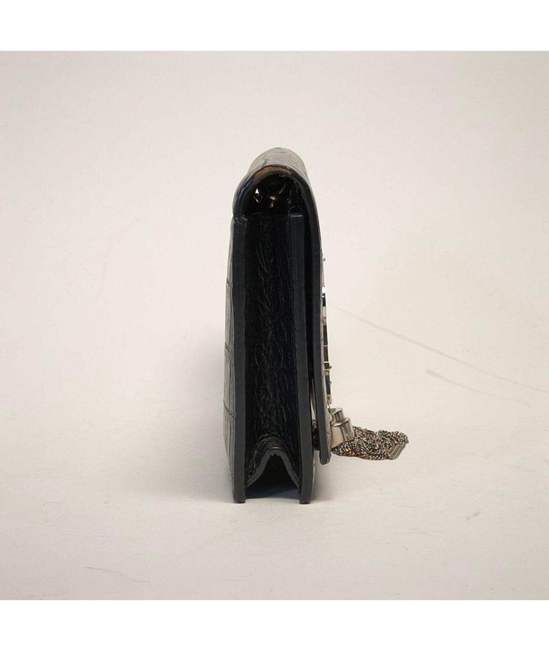 SAINT LAURENT Черная кожаная сумка через плечо, фото 4