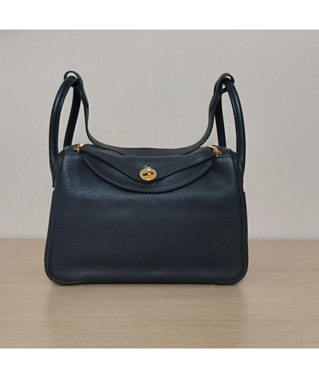 HERMES Черная кожаная сумка через плечо, фото 2