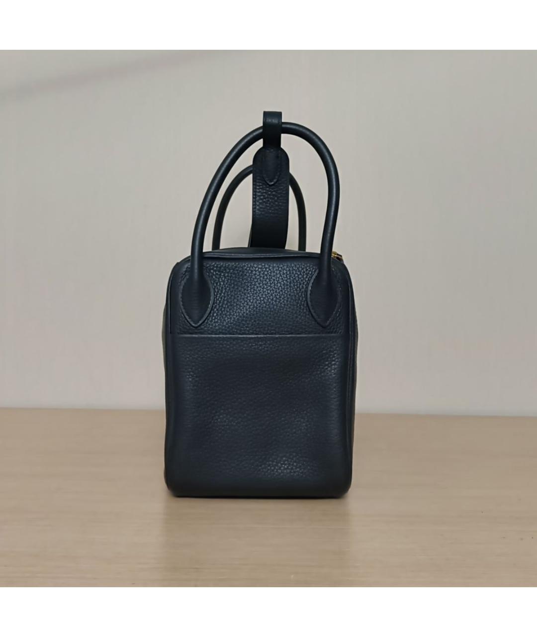 HERMES Черная кожаная сумка через плечо, фото 4