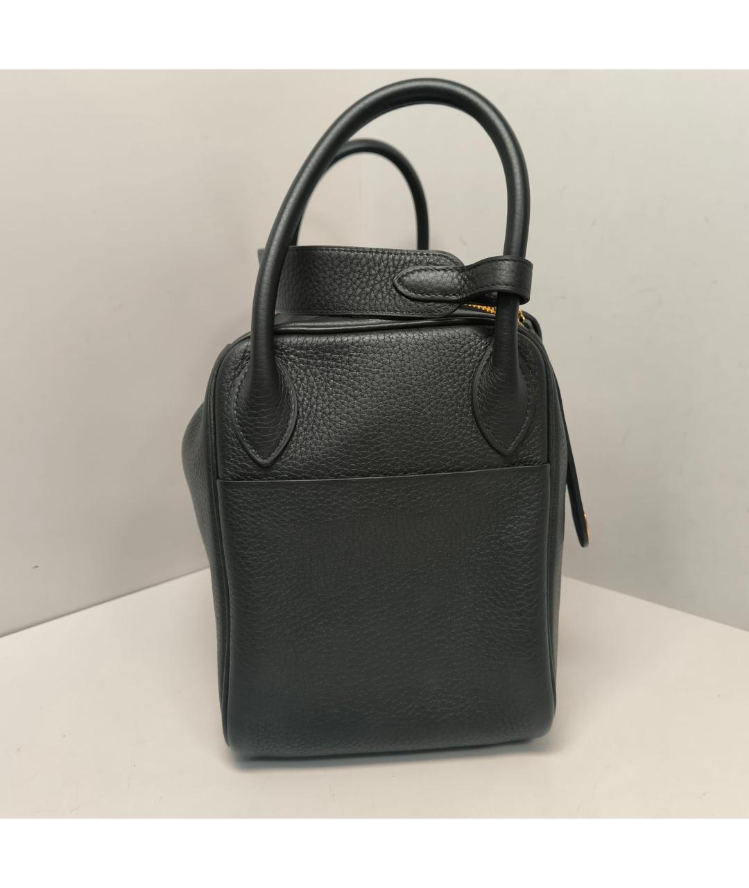 HERMES Черная кожаная сумка через плечо, фото 8