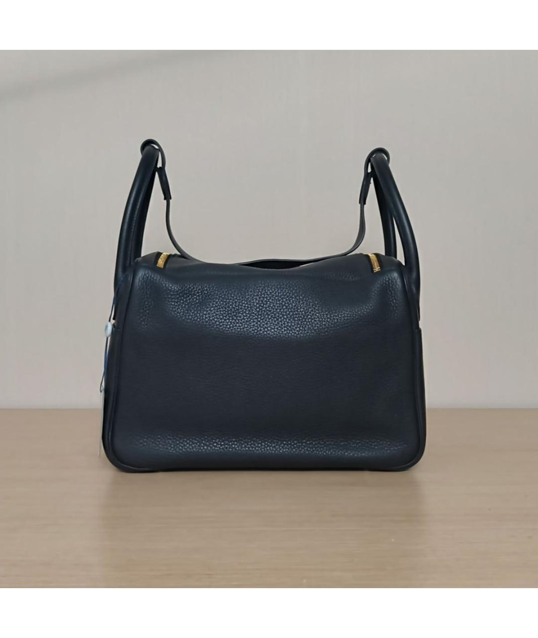 HERMES Черная кожаная сумка через плечо, фото 3