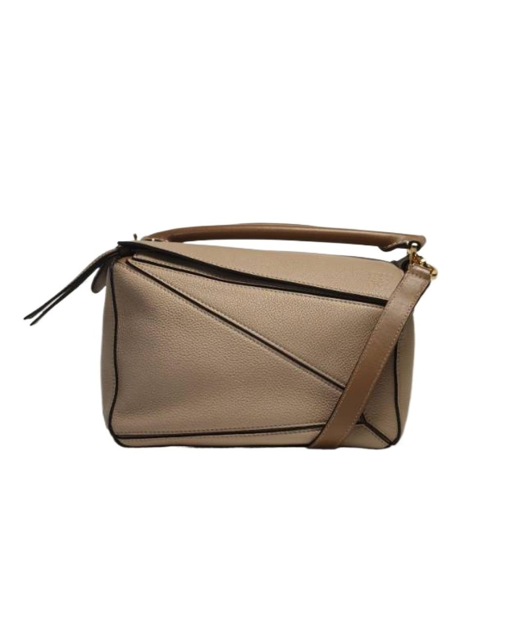 LOEWE Коричневая кожаная сумка через плечо, фото 1