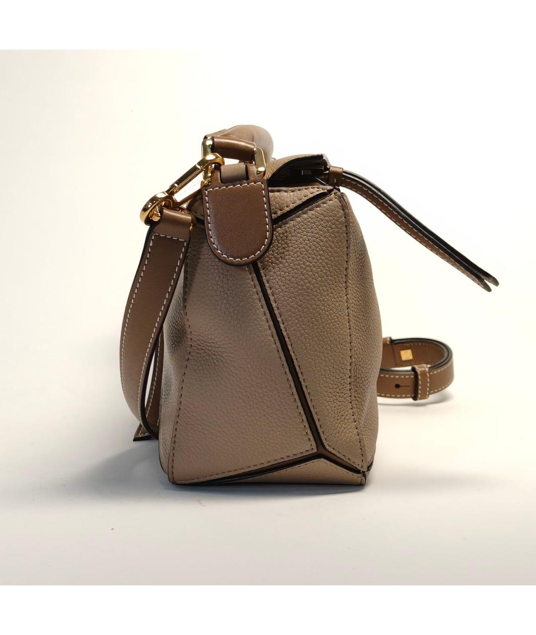 LOEWE Коричневая кожаная сумка через плечо, фото 2