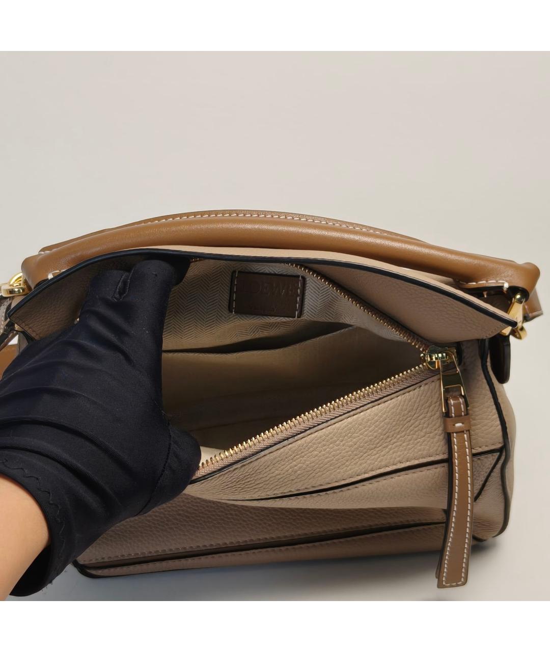 LOEWE Коричневая кожаная сумка через плечо, фото 5