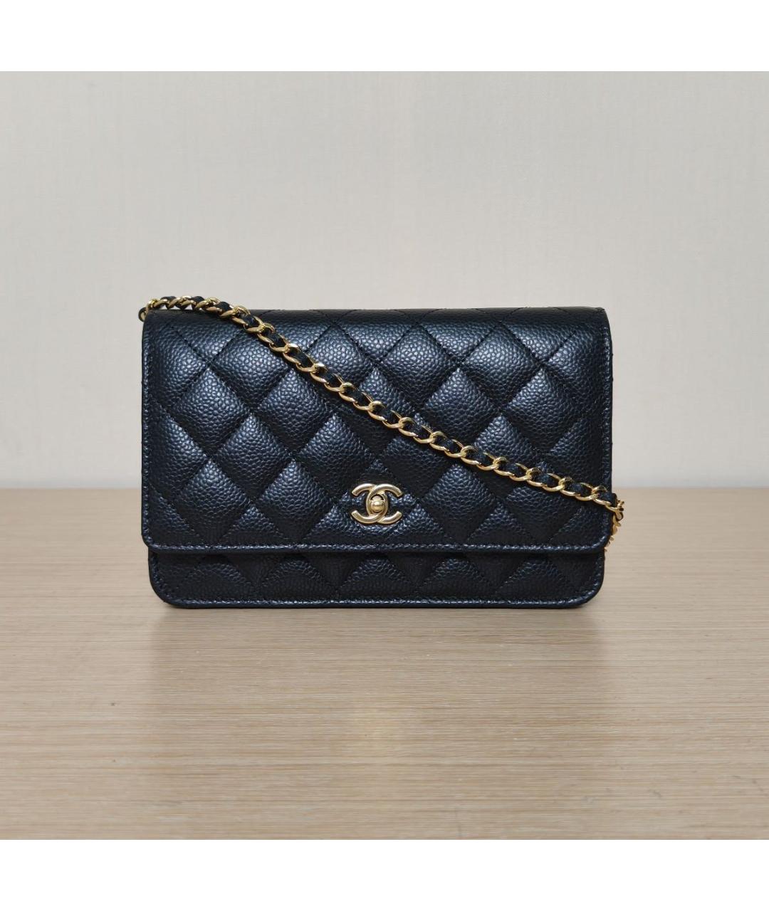 CHANEL Черная кожаная сумка через плечо, фото 2