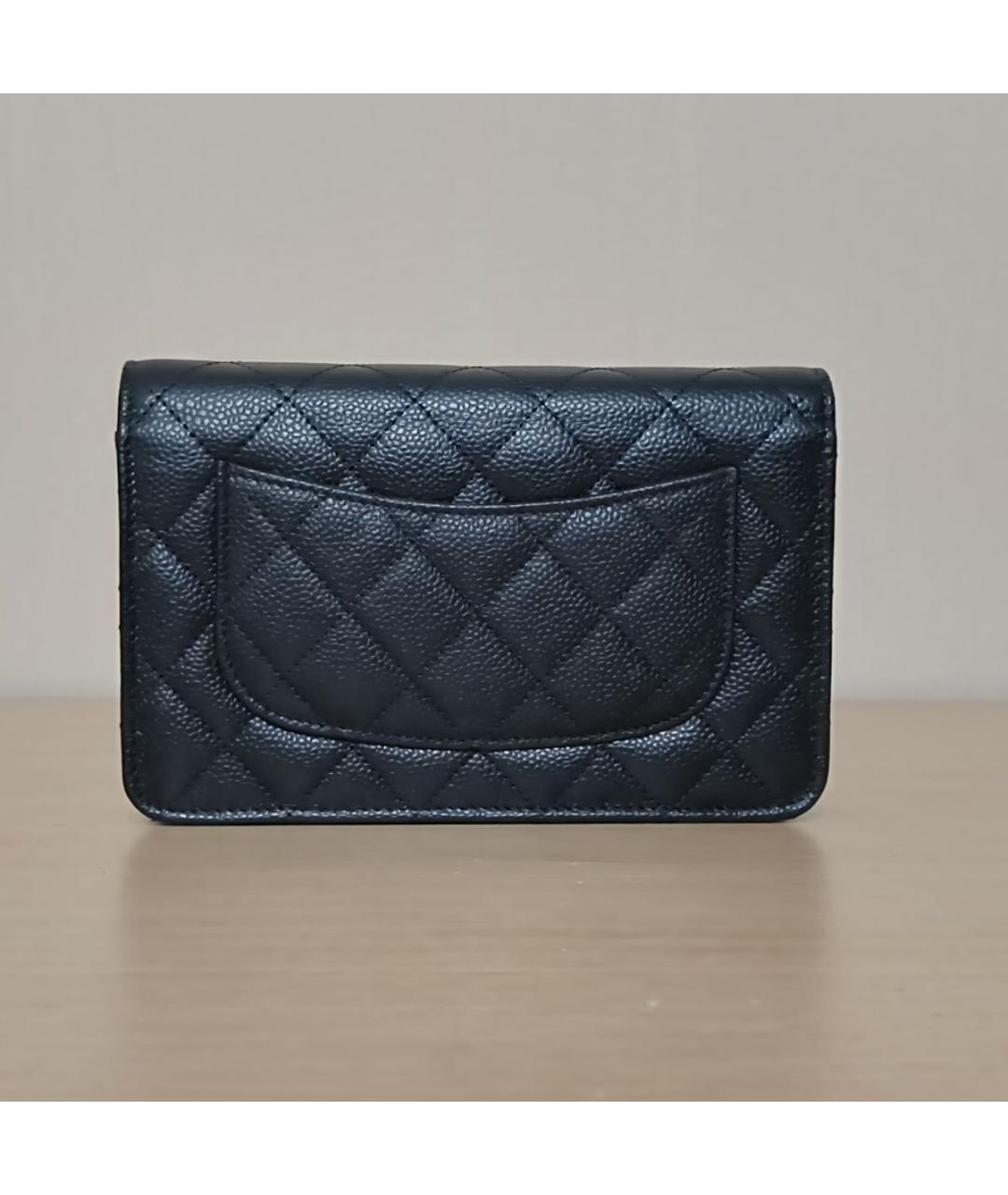 CHANEL Черная кожаная сумка через плечо, фото 5