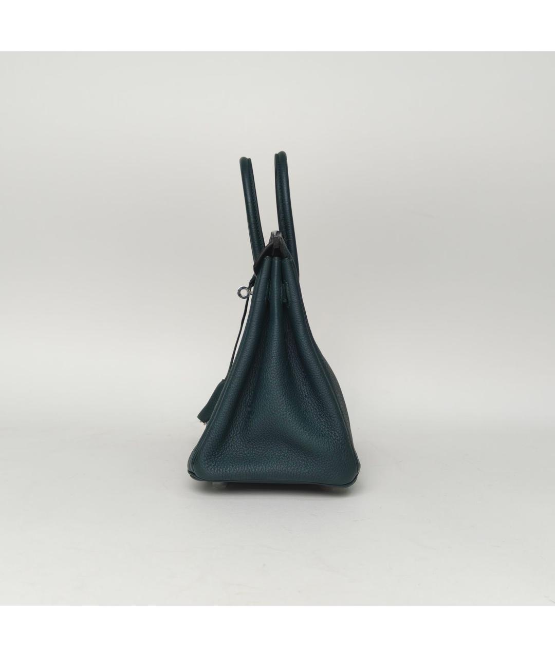 HERMES Темно-синяя кожаная сумка через плечо, фото 6