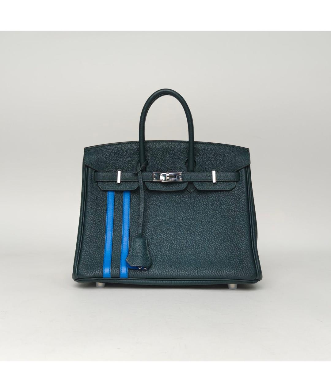 HERMES Темно-синяя кожаная сумка через плечо, фото 4